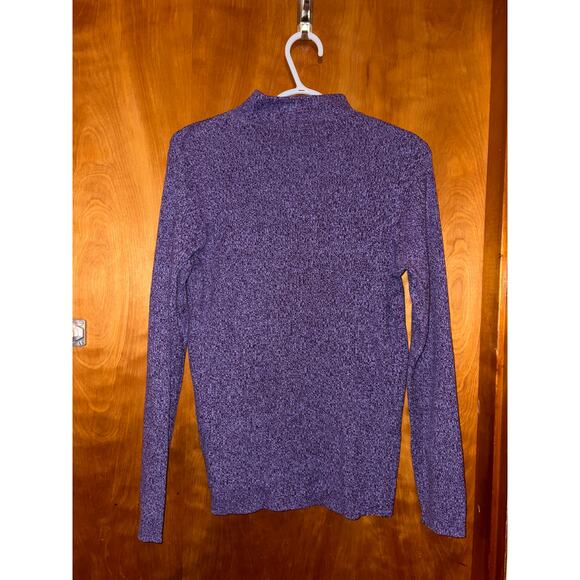 Karen Scott Mock Neck Sweater Md - Picture 2 of 3